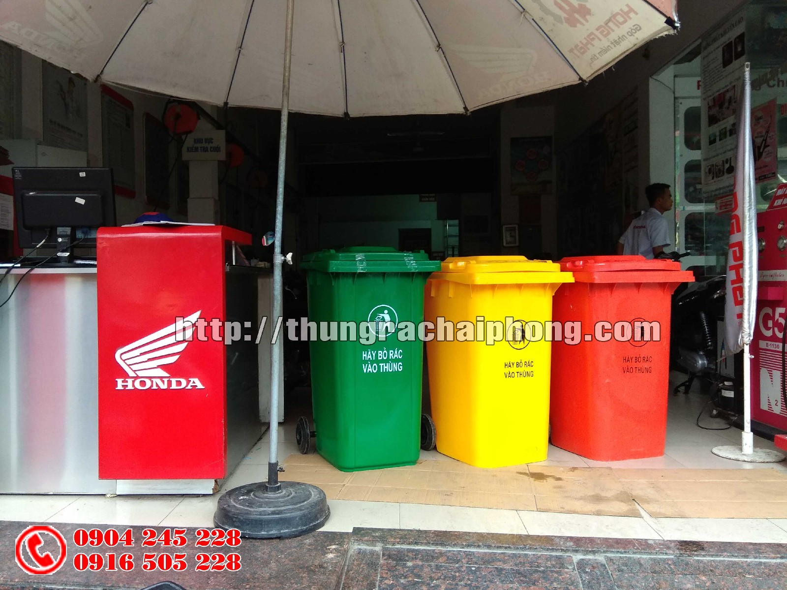 phân loại màu thùng rác